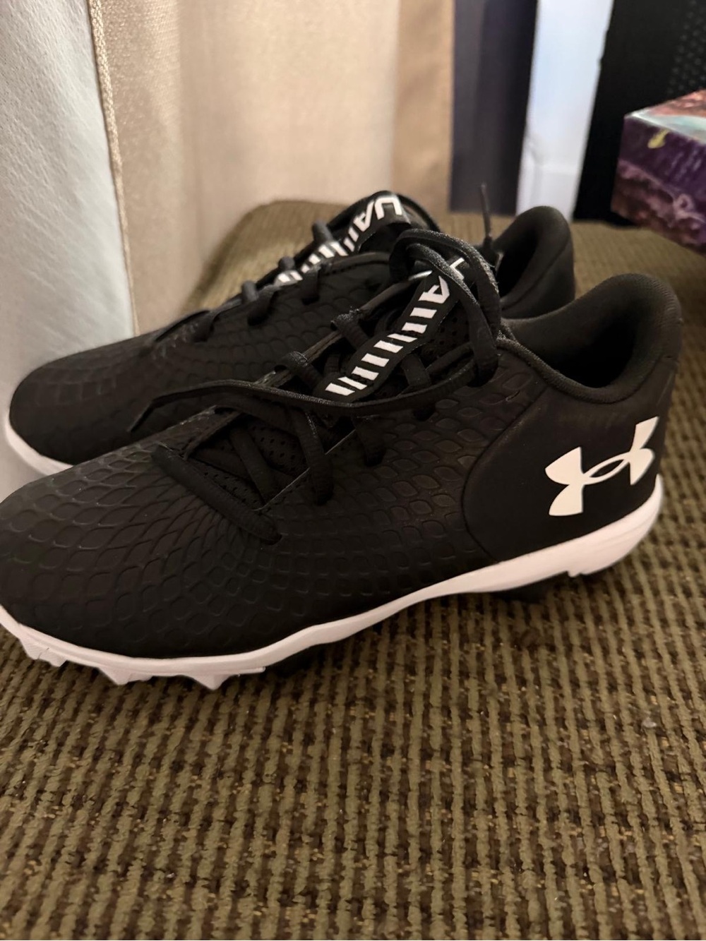 Under Armour Kids Black Sneakers with White Logo